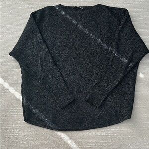 Vila Milano Black Metallic Knit Sweater